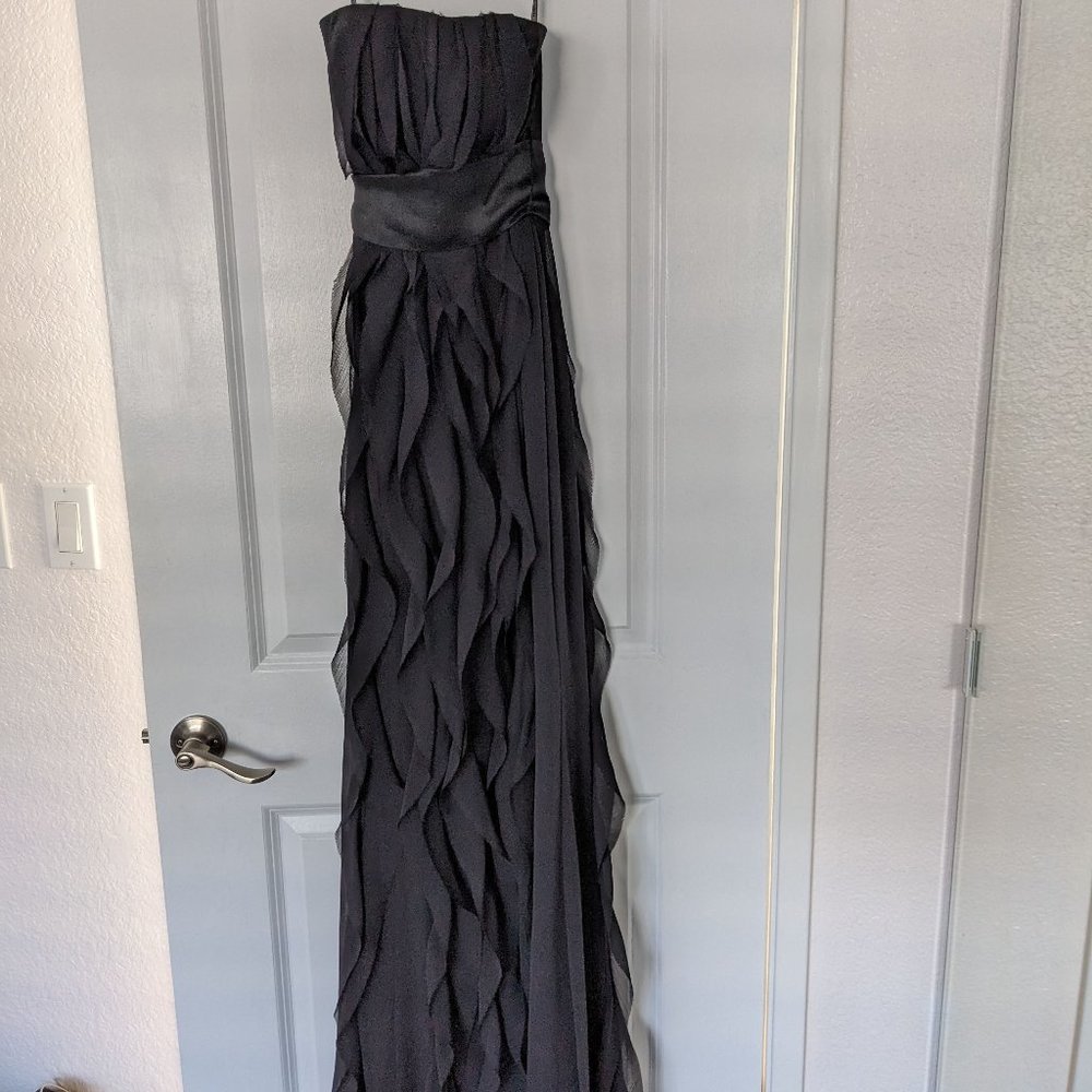 Size 2 Vera Wang for David's Bridal Crinkle Chiffon  Bridesmaid Dress